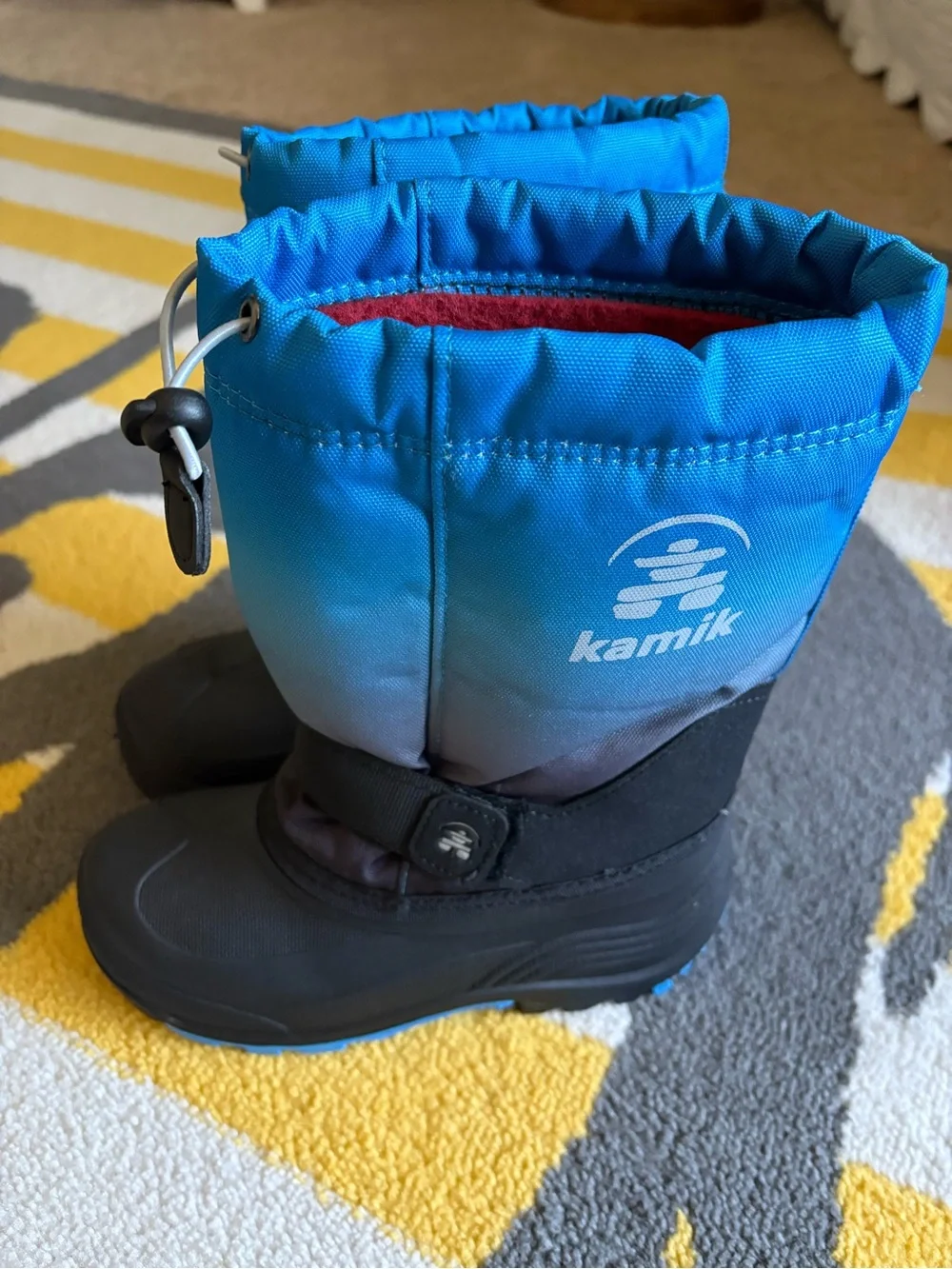 Kamik Blue Kids Snow Boots with Black Soles